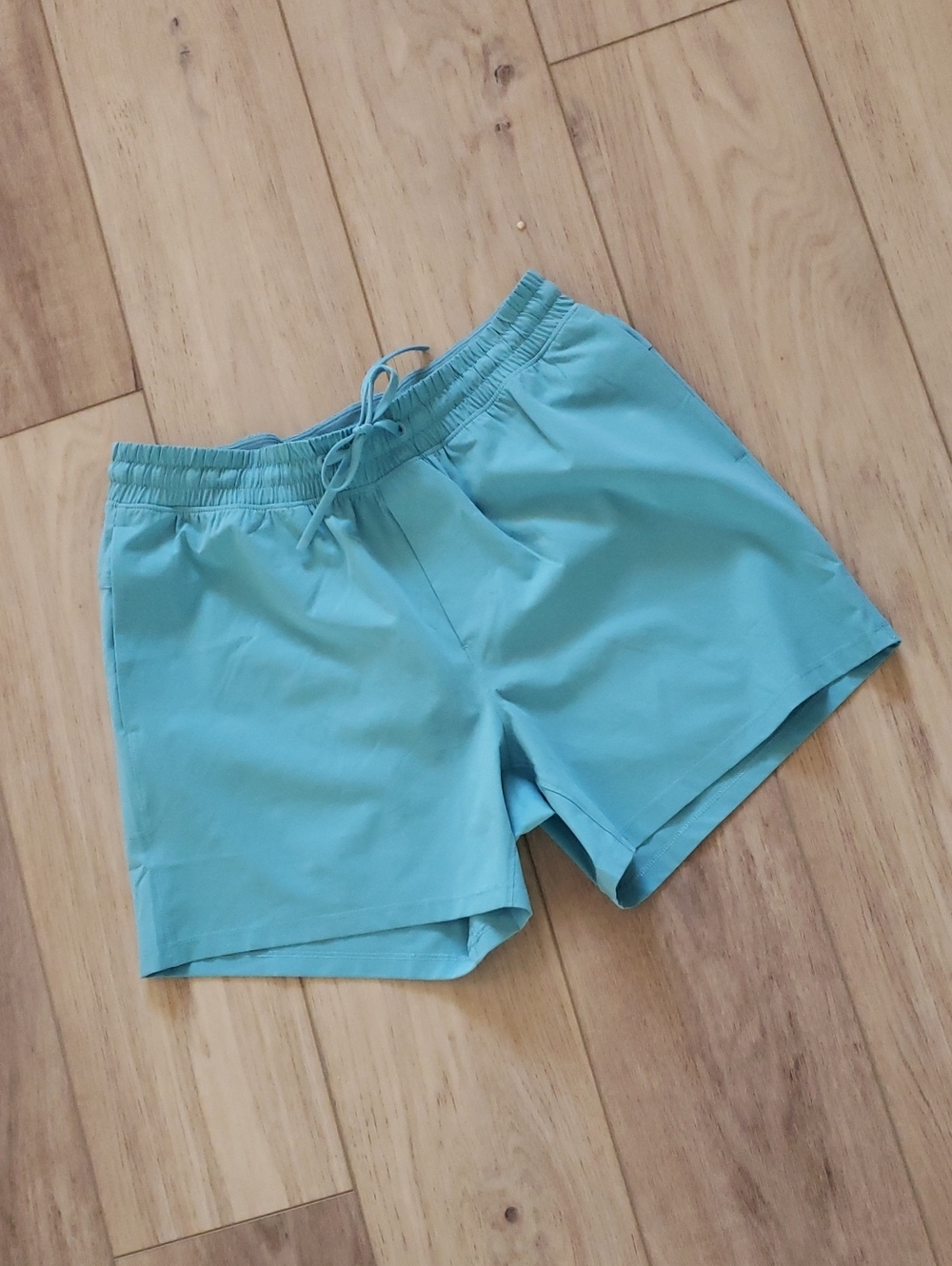 Lululemon Men's Teal Drawstring Athletic Shorts